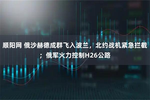 顺阳网 俄沙赫德成群飞入波兰，北约战机紧急拦截；俄军火力控制H26公路